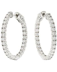 Forever Creations USA Inc. - Forever Creations 14k 2.00 Ct. Tw. Diamond Inside-outside Hoops - Lyst