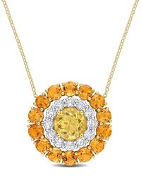 Rina Limor - 18k Over Silver 11.44 Ct. Tw. Gemstone Pendant Necklace - Lyst