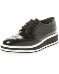 prada platform oxfords womens