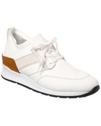 Tod's - Sportivo Knit & Leather Sneaker - Lyst