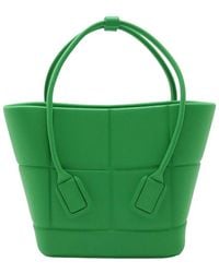 Bottega Veneta - Green Maxi Intrecciato Leather The Arco Tote (authentic Pre- Loved) - Lyst