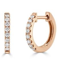 Sabrina Designs - 14k Rose Gold 0.25 Ct. Tw. Diamond Huggie Earrings - Lyst
