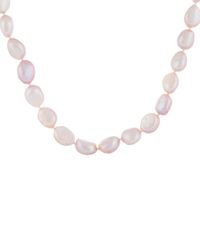 Splendid - Silver 9-10mm Freshwater Pearl Necklace - Lyst