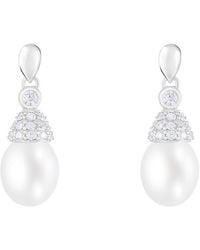 Splendid - 7.5-8Mm Pearl Cz Dangle Earrings - Lyst