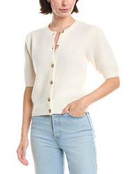 FRAME - Shrunken Wool & Cashmere-blend Cardigan - Lyst