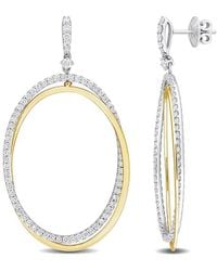 Diamond Select Cuts - 14k 0.80 Ct. Tw. Diamond Circle Clip-on Earrings - Lyst