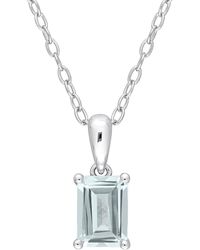 Rina Limor - Silver 0.95 Ct. Tw. Aquamarine Solitaire Heart Pendant Necklace - Lyst
