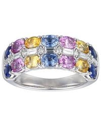 Gregg Ruth - 14K 3.51 Ct. Tw. Diamond & Multi Sapphire Ring - Lyst