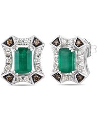 Le Vian - Le Vian Costa Smeralda Emeralds 14k 0.95 Ct. Tw. Diamond & New Emerald Earrings - Lyst