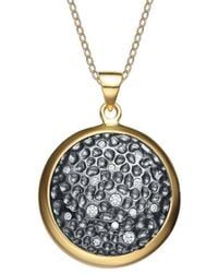 Genevive Jewelry - Two-tone Cz Necklace - Lyst