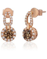 Le Vian - Le Vian 14k Rose Gold 0.73 Ct. Tw. Diamond Earrings - Lyst
