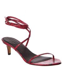 Isabel Marant - Snake-Embossed Leather Sandal - Lyst