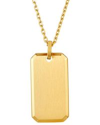 Adornia - Stainless Steel Dog Tag Necklace - Lyst