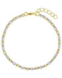 Sterling Forever - 14K Cz Georgia Tennis Bracelet - Lyst