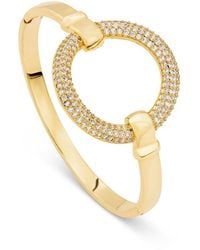 Savvy Cie - 18K Plated Cz Bangle Bracelet - Lyst