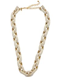 Kenneth Jay Lane - Plated Enamel Link Necklace - Lyst