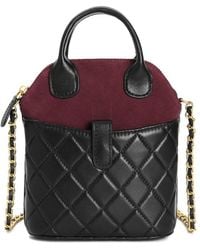 Tiffany & Fred Paris - Mini Quilted Suede & Leather Tote - Lyst