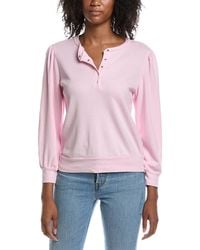 Michael Stars - Sophy Puff Sleeve Henley T-Shirt - Lyst