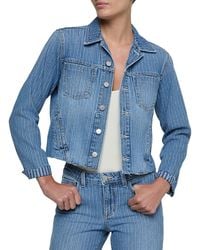 L'Agence - Janelle Slim Raw Jacket - Lyst