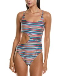 Red Carter - Milano Stripe Asymmetric One-Piece - Lyst