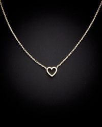 Italian Gold - 14k Petite Heart Necklace - Lyst