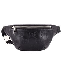 Gucci - Gg Embossed Perforated Leather Belt Bag Small (Authentic Pre- Loved) - Lyst