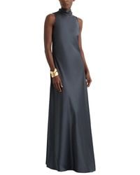 Reiss - Fae Satin Cape Maxi Dress - Lyst