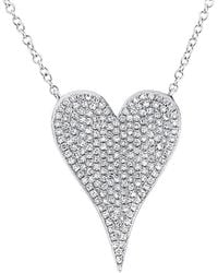 Diana M. Jewels - Fine Jewelry 14k 0.43 Ct. Tw. Diamond Heart Necklace - Lyst