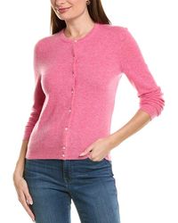 InCashmere - Basic Crewneck 100% Cashmere Cardigan - Lyst