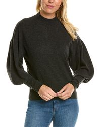 Autumn Cashmere - Mock Neck Drop-shoulder Cashmere Sweater - Lyst
