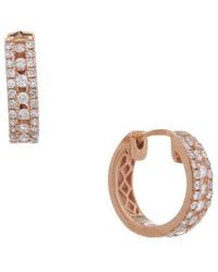 Diamond Select Cuts - 14K 0.35 Ct. Tw. Diamond Hoops - Lyst