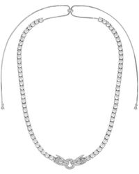 Eye Candy LA - Andrew Tiger Tennis Cz Drop Necklace - Lyst