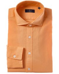 Richard James - Regular Collar Single Cuff Linen-Blend Dress Shirt - Lyst