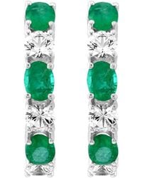 Effy Fine Jewelry - 14K 1.54 Ct. Tw. Emerald, Sapphire Earrings - Lyst