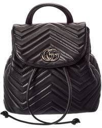 Gucci - Gg Marmont Mini Leather Backpack - Lyst
