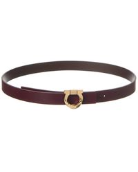 Ferragamo - Gancini Torchon Reversible & Adjustable Leather Belt - Lyst