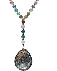 Eye Candy LA - Jelly Bean Multi Color Abalone Shell Pendant - Lyst