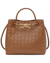 Tiffany & Fred Paris - Woven Leather Top Handle Bag - Lyst
