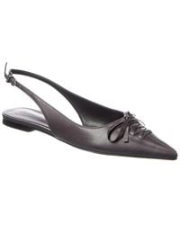 SCHUTZ Women's Darla Sling Flats - Pointed Toe With Buckle Strap & Cushioned Footbed