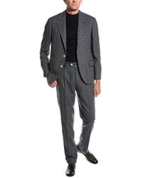 Brunello Cucinelli - Wool, Silk & Cashmere-blend Suit With Pleated Pant - Lyst