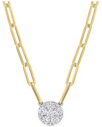 Rina Limor - 14K 0.98 Ct. Tw. Diamond Cluster Necklace - Lyst