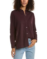 James Perse - Oversized Button Front Shirt - Lyst