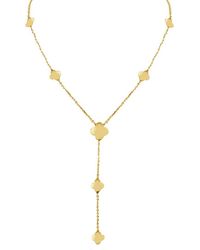 Italian Gold - 14K Malachite Lariat Necklace - Lyst