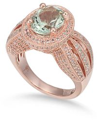 Suzy Levian - Rosed Silver 4.35 Ct. Tw. Gemstone Statement Ring - Lyst
