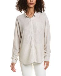 Splendid - Button-down Linen-blend Shirt - Lyst