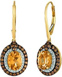 Le Vian - ® 14k 2.41 Ct. Tw. Diamond & Papaya Morganitetm Dangle Earrings - Lyst