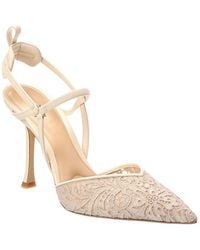 Fendi - Very Colibri Lace Tulle & Leather Slingback Pump - Lyst