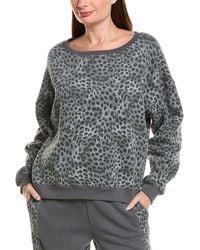 Vintage Havana - Printed Fleece Off Shoulder Top - Lyst