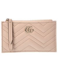 Gucci - Gg Marmont Leather Card Case - Lyst
