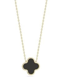 Ember Fine Jewelry - 14K Onyx Clover Necklace - Lyst